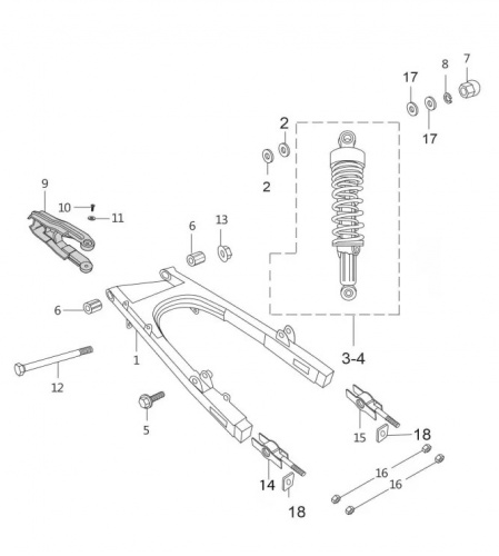 Задняя подвеска BM125X UG (24)