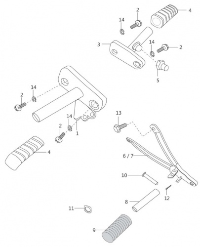 Подножки BM125X UG (25)