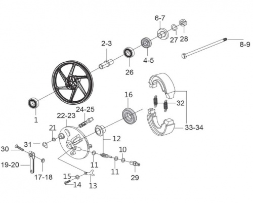 Колесо переднее BM125X UG (29)