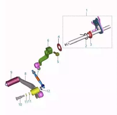 Переключение передач Dominar400 Touring UG2 9