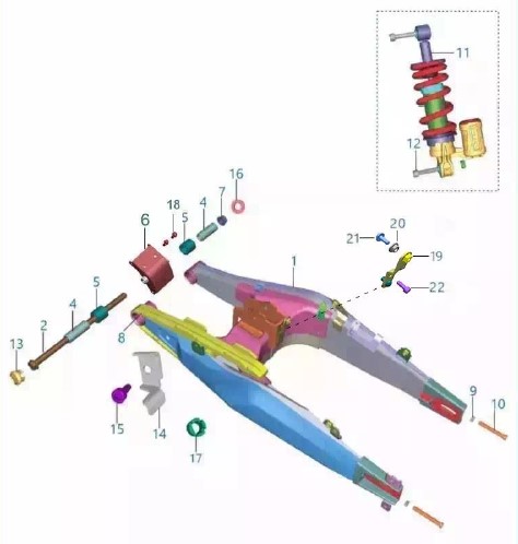 Задняя подвеска Dominar400 Touring UG2 26