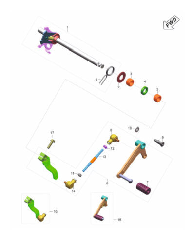 Переключение передач Pulsar NS400Z 10