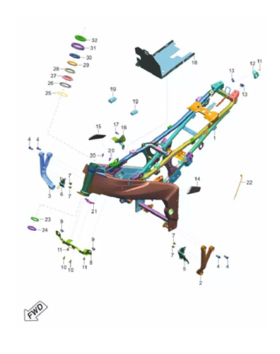 Рама Pulsar NS400Z 25
