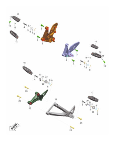 Подножки Pulsar NS400Z 28