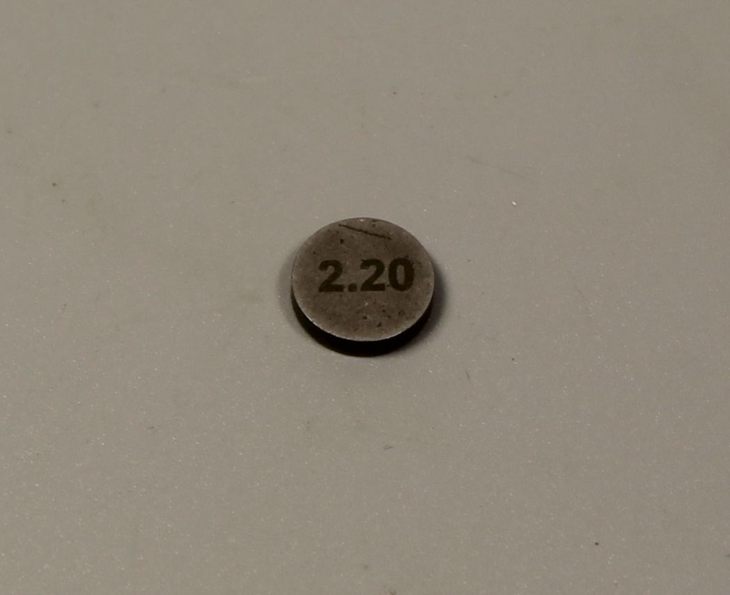 Шайба регулировочная клапанов, 2.20 мм. 36JY0034 BAJAJ