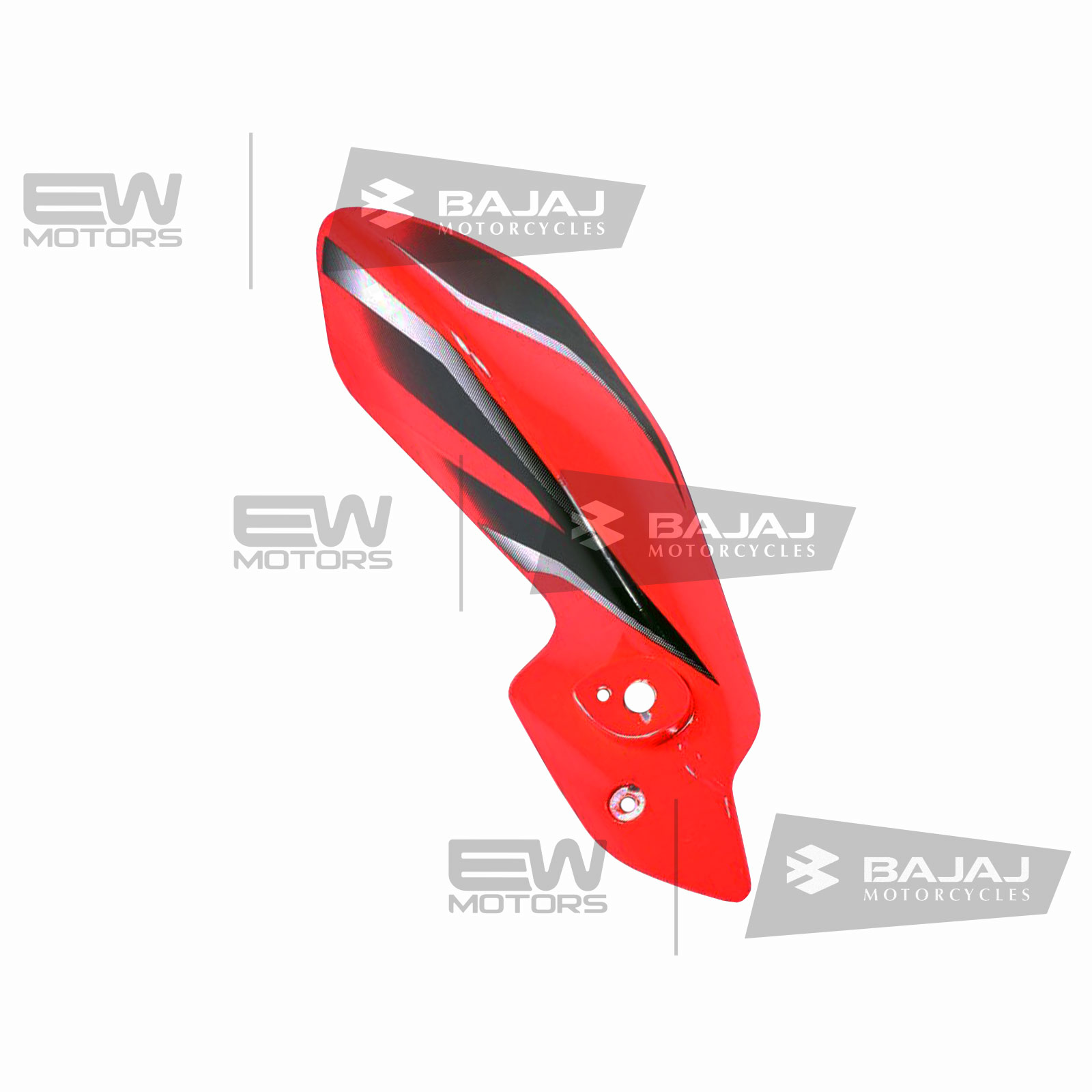 Пластик фары правый, красный с наклейкой 52JL0194 BAJAJ