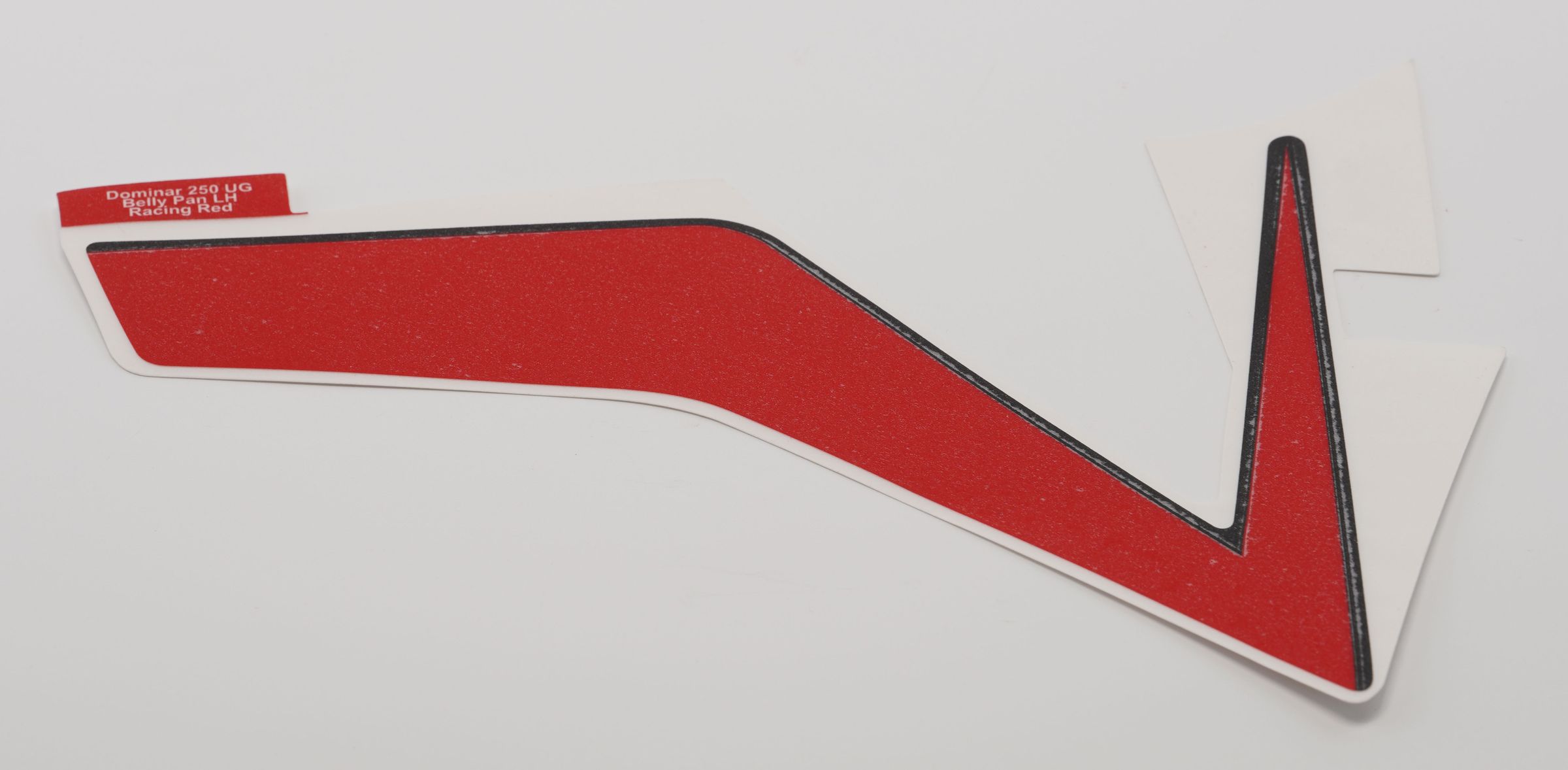 Наклейка плуга левая, красная RACING RED JF233418 BAJAJ