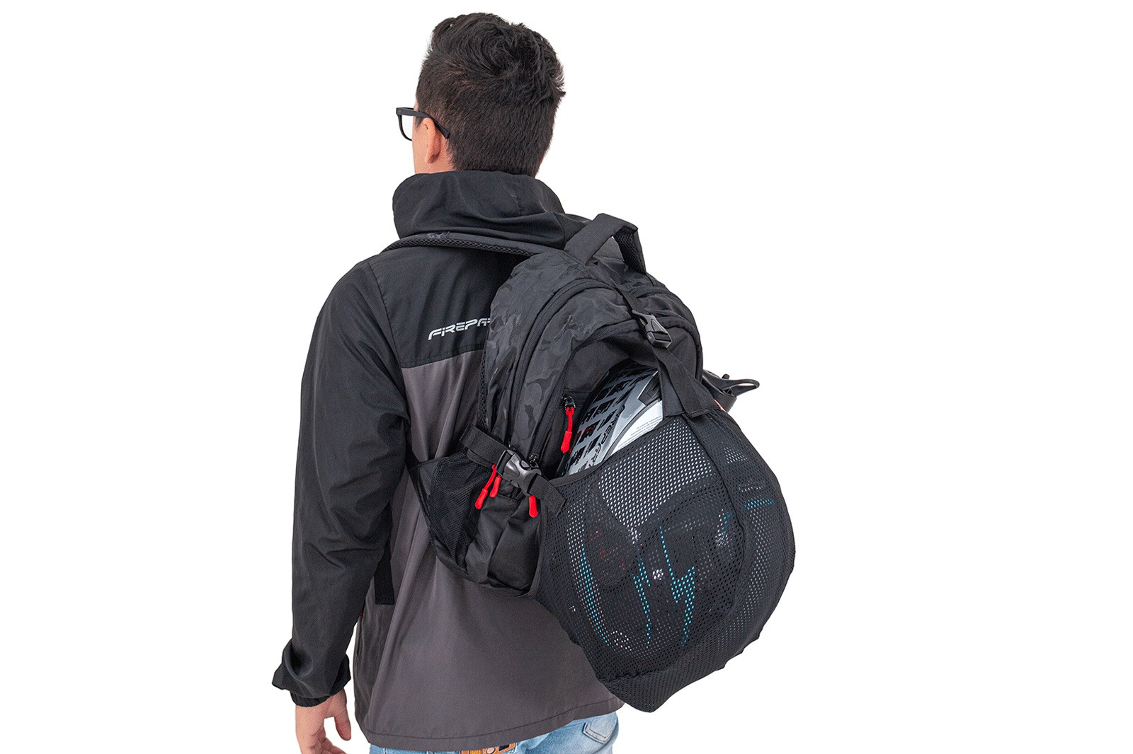 Рюкзак мото FIREPARTS, c сеткой для переноски шлема   PN007142 FIREPARTS