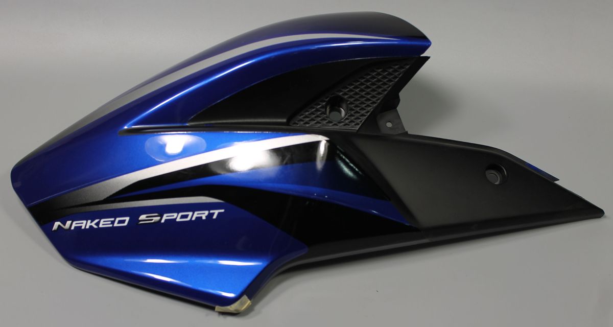 Пластик бака левый, синий с наклейкой 52JL0218 BAJAJ