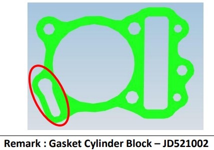 Прокладка цилиндра JD521002 BAJAJ