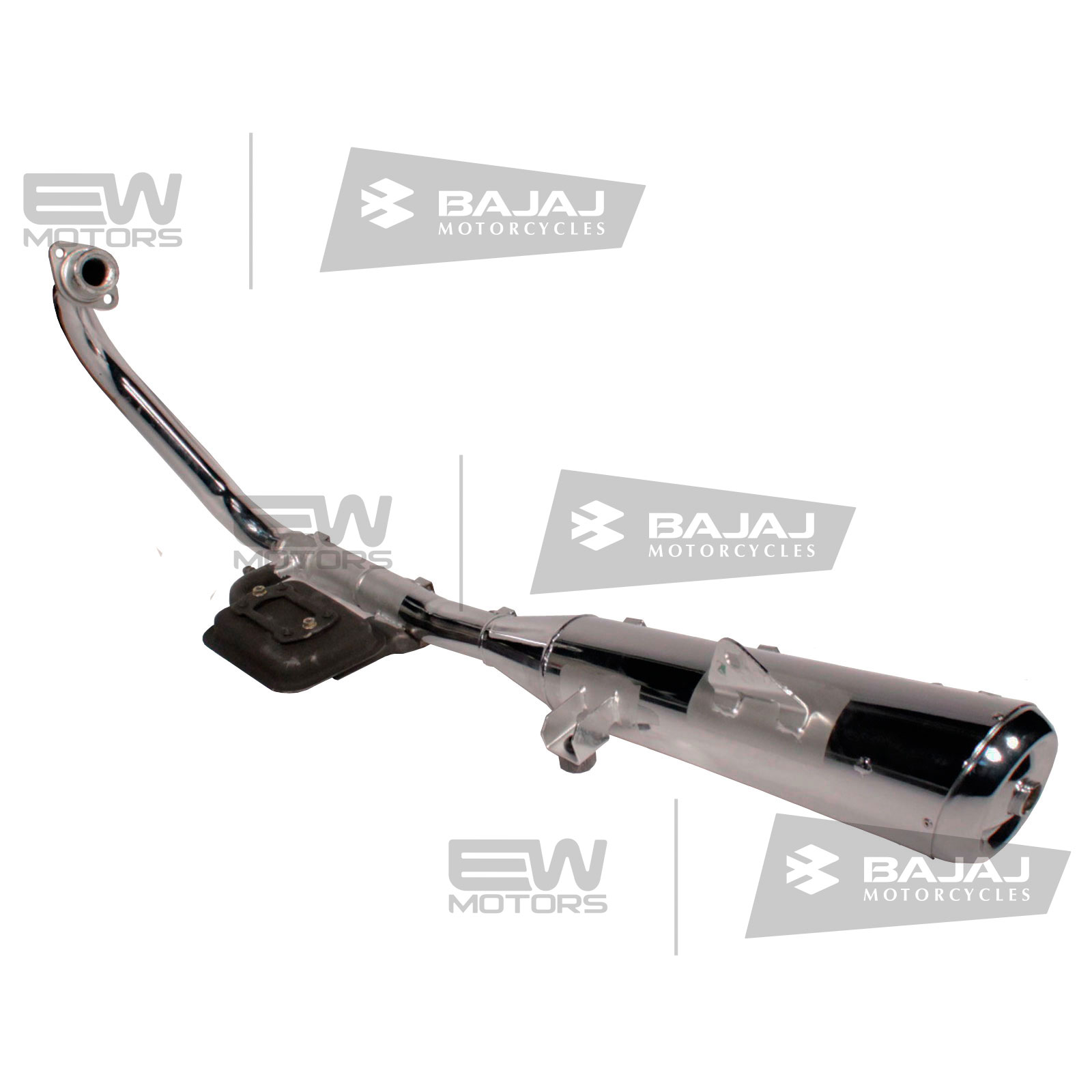 Глушитель (без тепловых экранов), хром YPD01011 BAJAJ