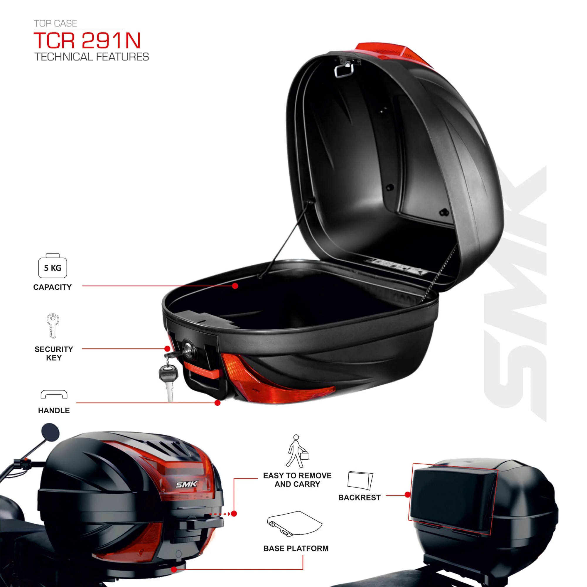Кофр центральный SMK TCR 291N 29 л. TCR 291N SMK