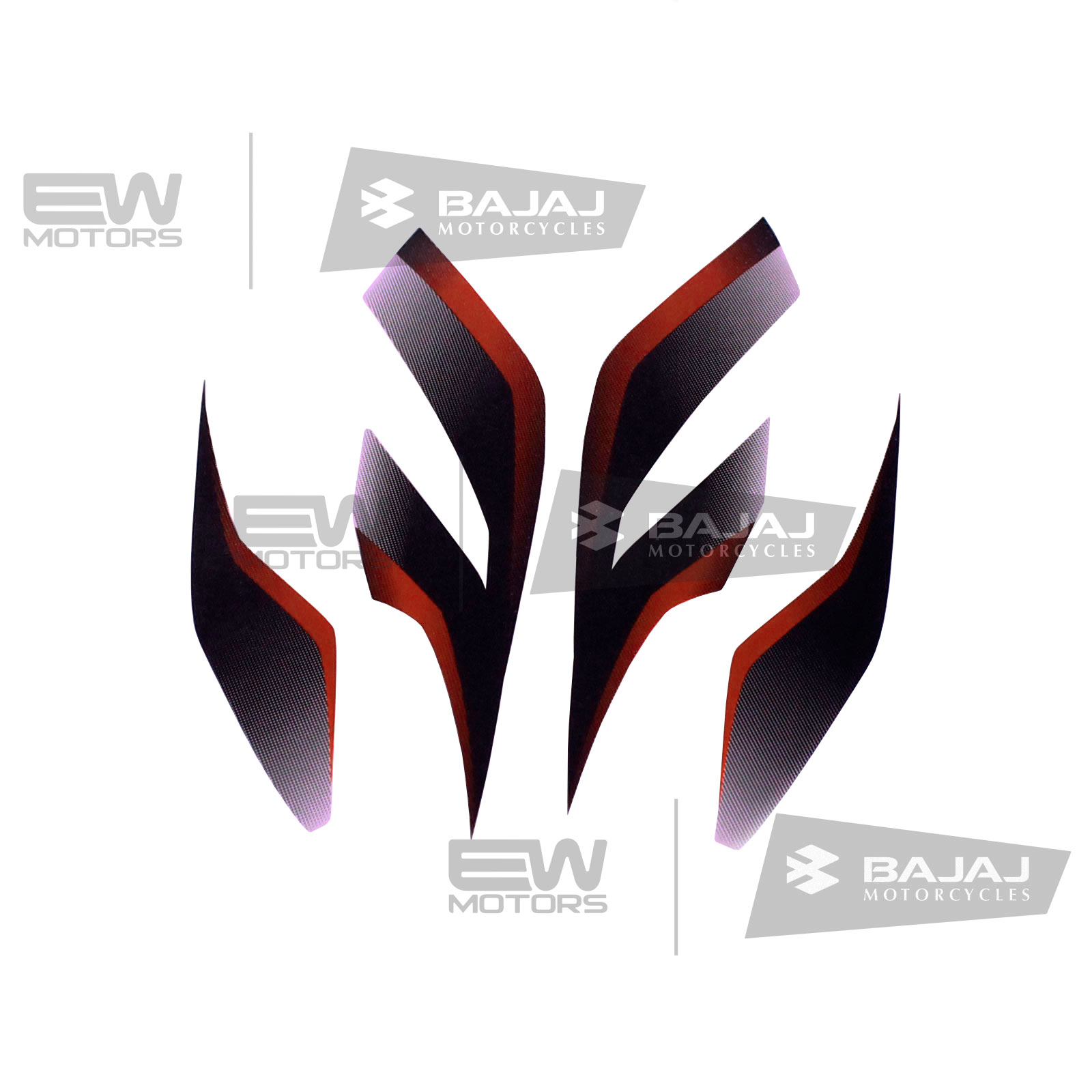 Комплект наклеек обтекателя фары, белый 36JL0063 BAJAJ