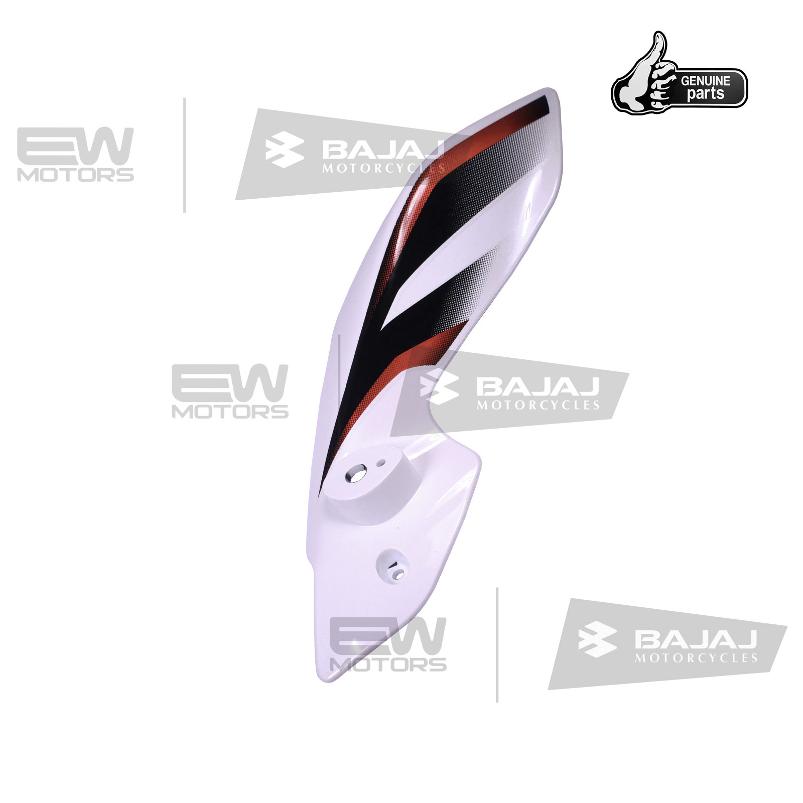 Пластик фары левый, белый с наклейкой 52JL0197 BAJAJ