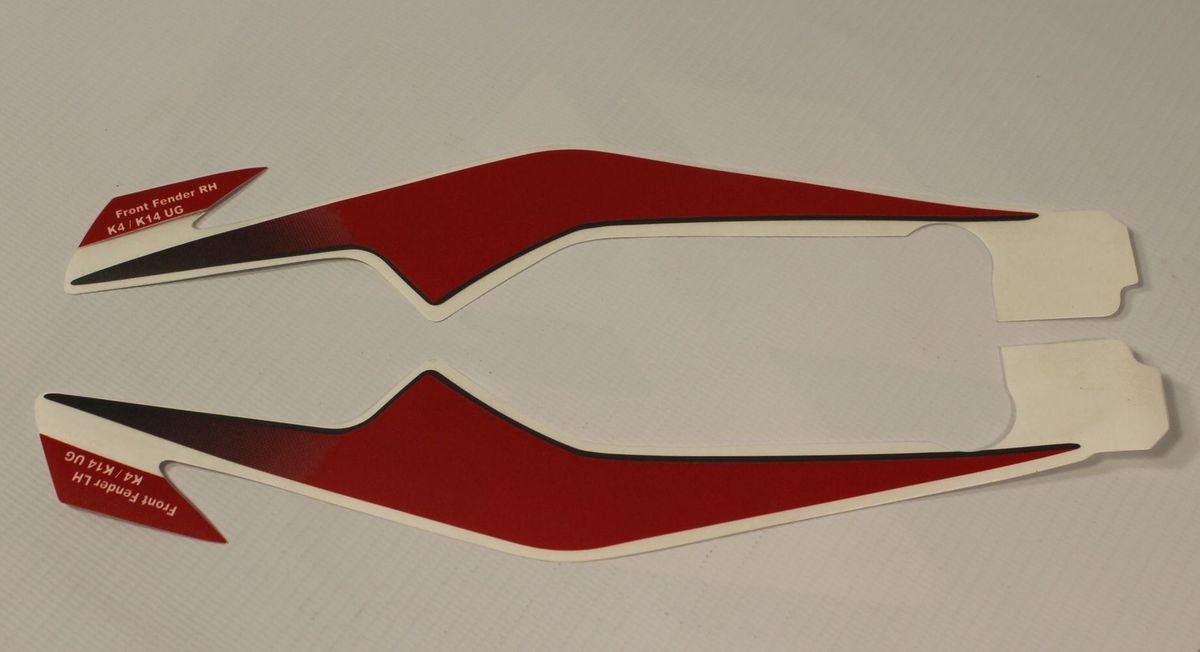 К-т наклеек переднего крыла, красно/черный 36JL0117 BAJAJ