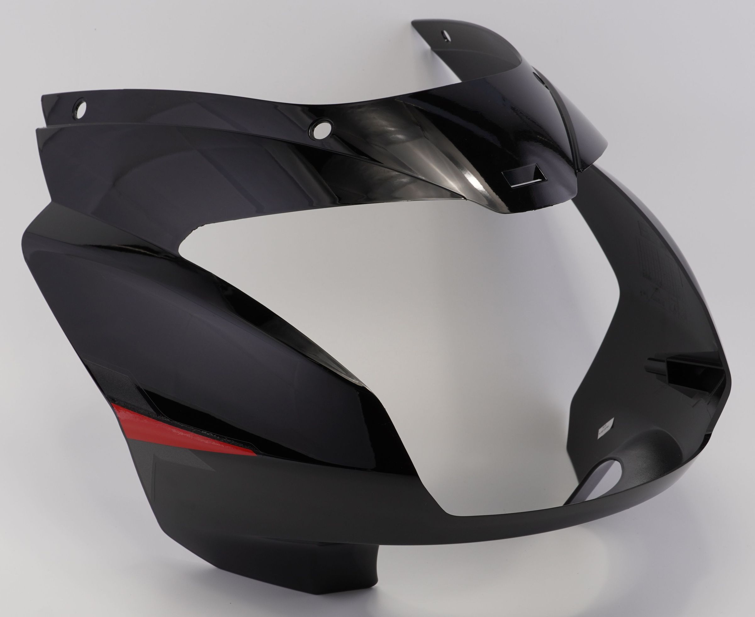 Обтекатель фары, чёрный с красными наклейками BLACK+P RED DECAL 52DH4405 BAJAJ