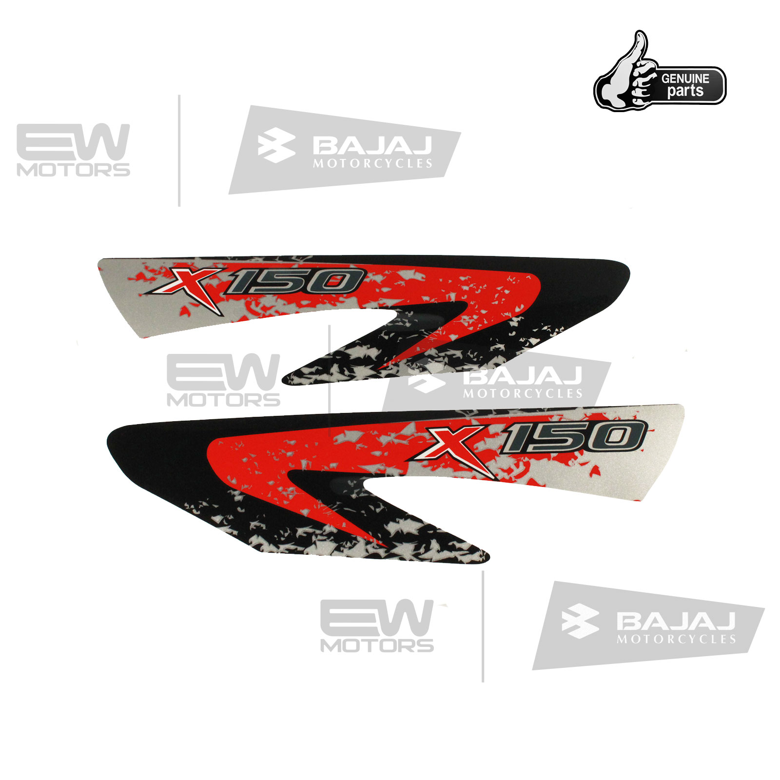 Наклейки бокового пластика, красный 36PF0082 BAJAJ