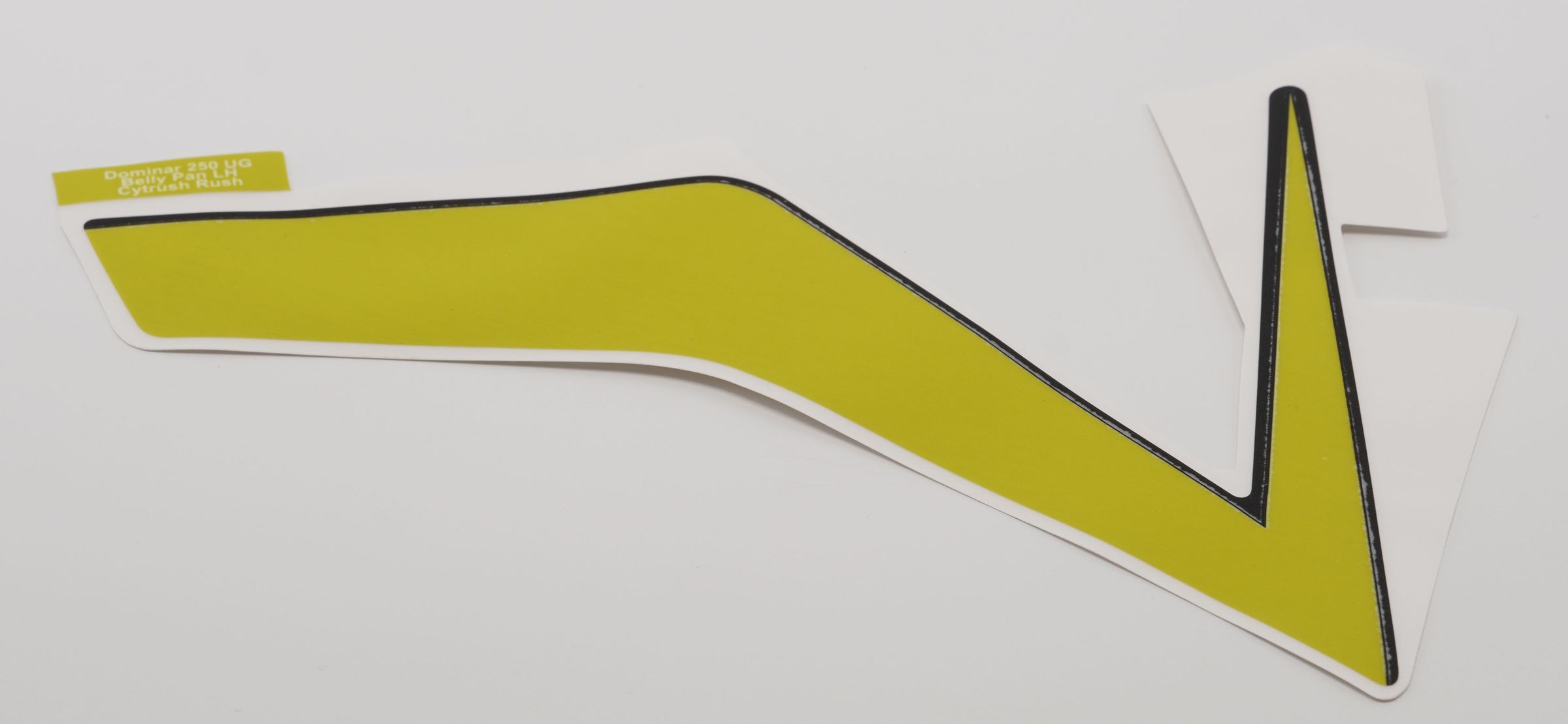 Наклейка на пластик плуга левая, серебристая R-P SILVER JF233474 BAJAJ