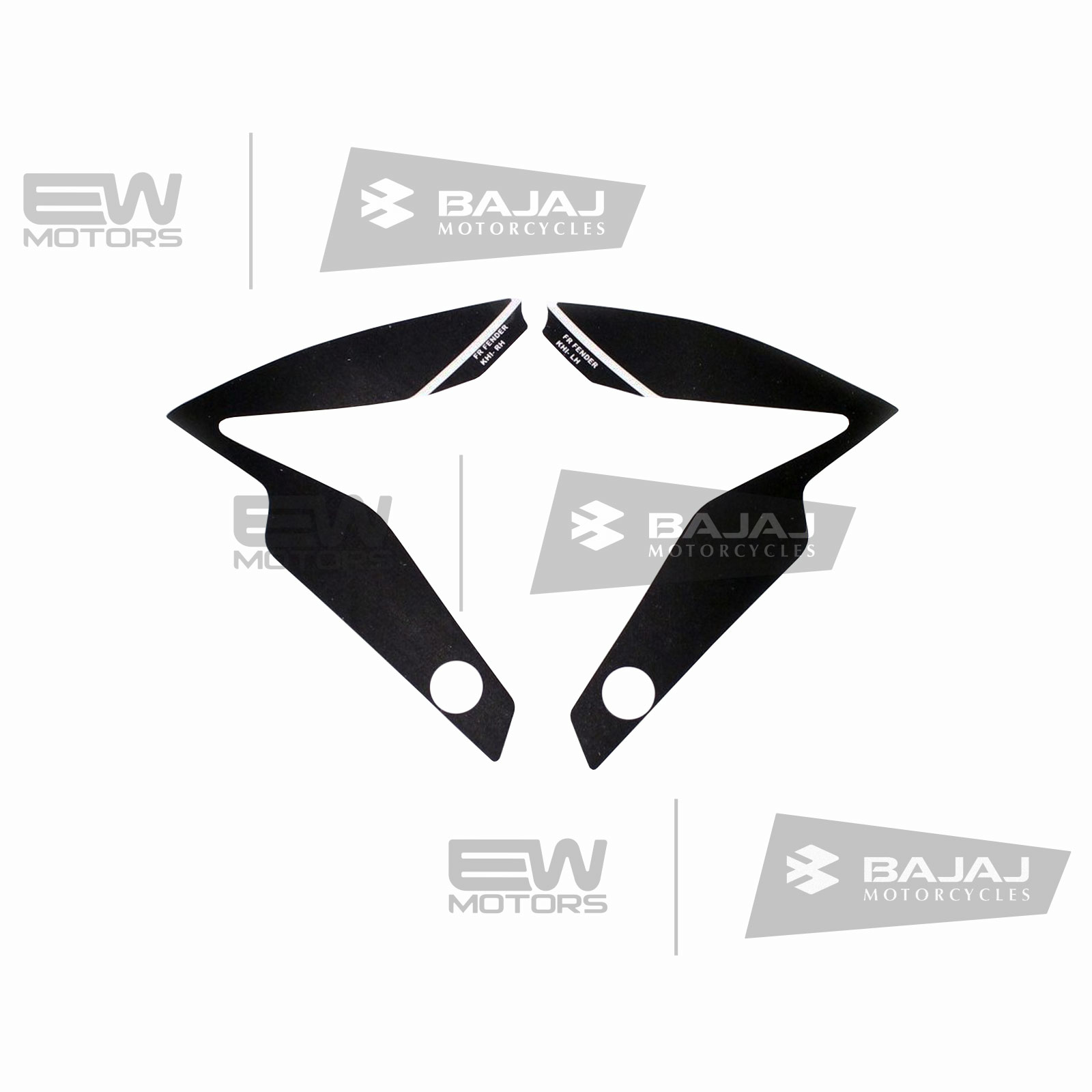 К-т наклеек переднего крыла черные 36JL0064 BAJAJ