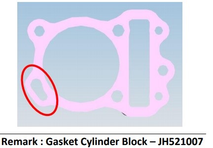Прокладка цилиндра JH521007 BAJAJ