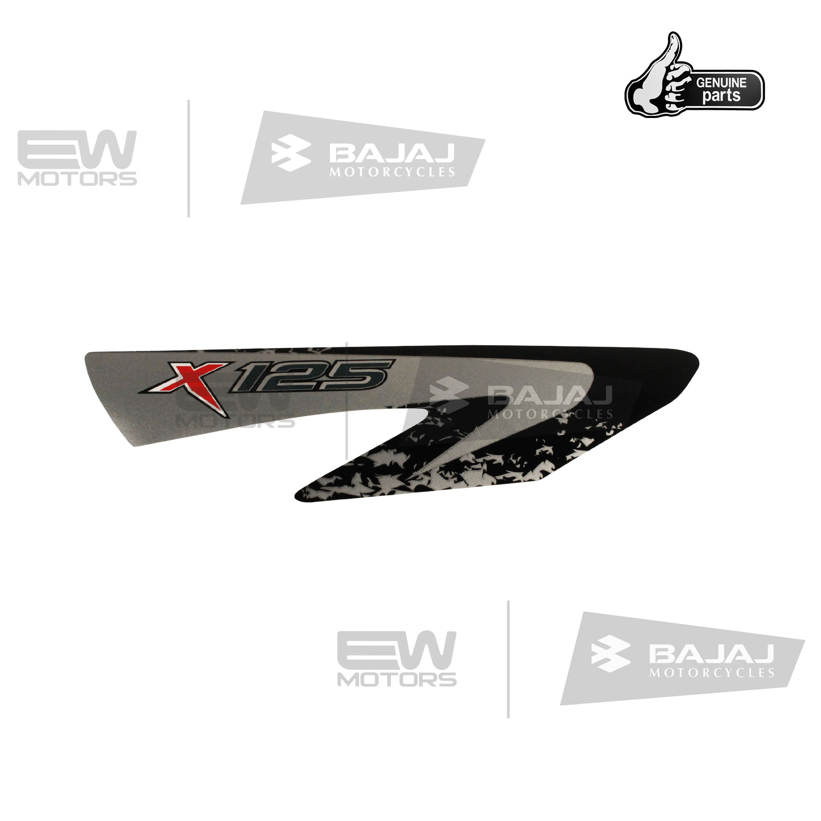 Наклейки бокового правого пластика, черный JV233103 BAJAJ