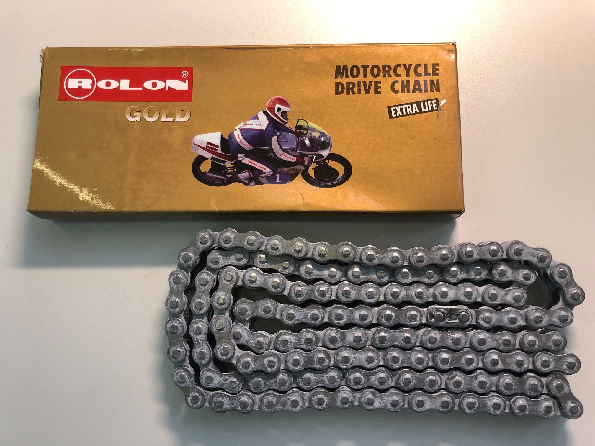 Цепь приводная ROLON R428NOR 140 звеньев, сальниковая O-Ring, замок защёлка